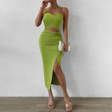 Women Dress Hollow Sheath Knitted Sexy Suspenders Dress