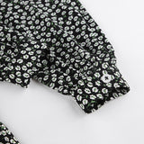 Women Dress Puff Sleeve Floral Dress