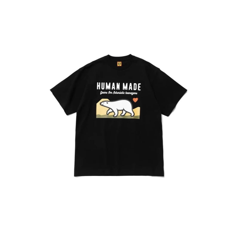 Men T-shirts HUMAN Pig Bear Love Bamboo Cotton Short Sleeve Crew Neck T-Shirt