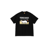 Men T-shirts HUMAN Pig Bear Love Bamboo Cotton Short Sleeve Crew Neck T-Shirt