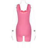 Women Jumpsuit Spring U-Collar Slim Fit Backless Jumpsuit (Hawthaw0412)