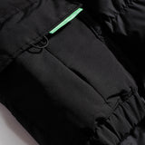 Unisex Winter Cotton Coat Three-Dimensional Pocket Hooded down Jacket Retro Workwear down Jacket
