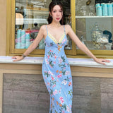 Women Dresses Summer Sexy Backless Lace Sling Dress
