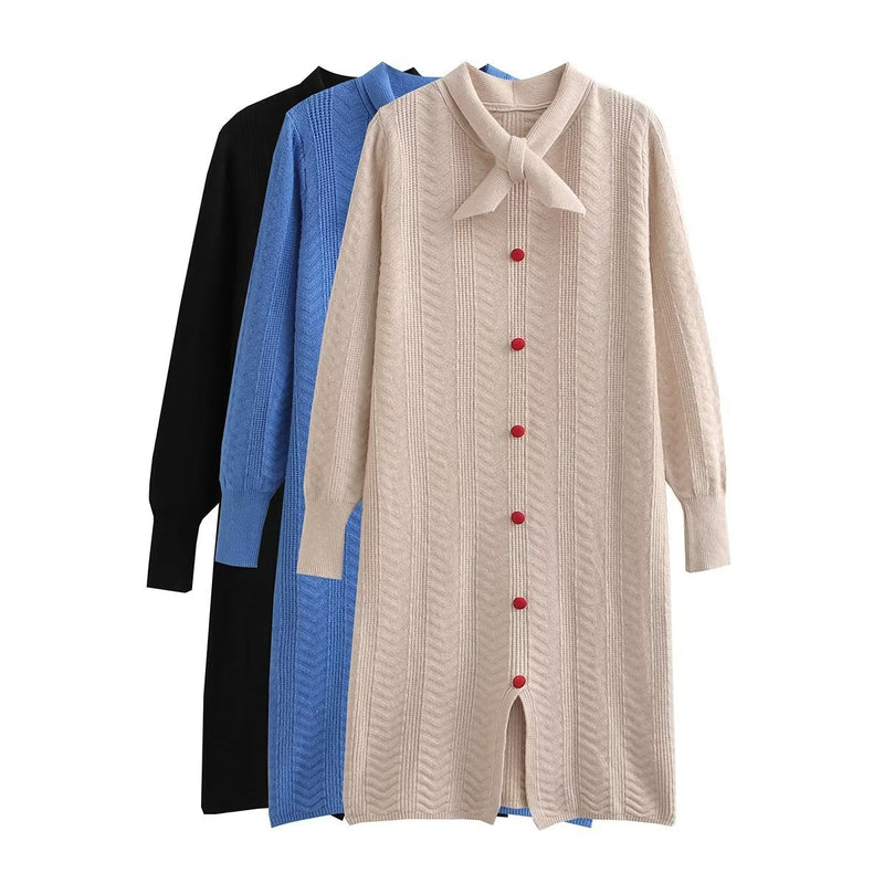 Women Sweater Knitwear Woolen Skirt Female Autumn and Winter Loose Knitted Dress