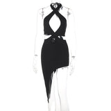 Women Dresses Spring Backless Hollow Dress