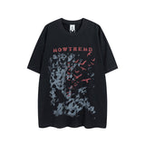 Men T Shirt Gothic Letter Dark Printed Short Sleeve T-shirt