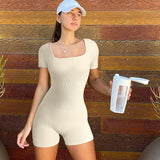 Women Jumpsuit Short-Sleeved Jumpsuit Sports Sexy Jumpsuit