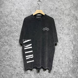 Amiri T-shirt Washed and Worn Retro Short Sleeve T-shirt