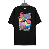 Gallery Dept T Shitrs round Neck Short Sleeve Color Graffiti Loose