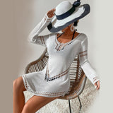 Beach Sweater Dress Summer Sexy Knitted Cutout Beach Bikini Swimsuit Blouse