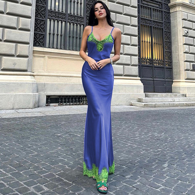 Women Dresses Winter Sexy V-neck Slim Strap Dress