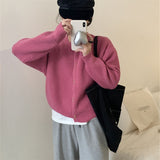 Women Knitted Cardigan Autumn and Winter round Neck Casual Sweater Coat