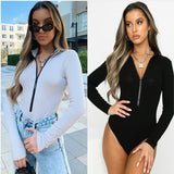 Women Jumpsuit Autumn and Winter Long Sleeve Stand-up Collar Slim Fit Jumpsuit