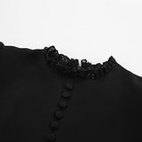 Women Dress Lace Dress Spring round Neck A- line Skirt