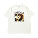 Men T Shirt Vintage Printed Couple Short Sleeve T-shirt