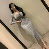 Women Dresses U-Collar Long Skirt Umbrella Skirt Long Skirt