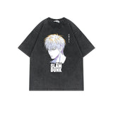 SLAM DUNK T-shirt anime old washed cotton short-sleeved top