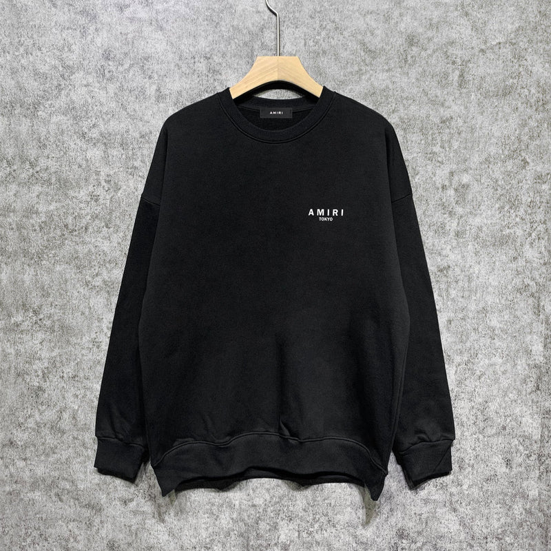 Amiri Long Sleeved Shirt Fashion Brand Crew Sweatshirts round Neck Sweater