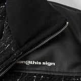 Unisex Winter Cotton Coat PU Leather Stand-up Collar down Jacket Retro Loose down Jacket