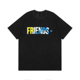 Vlone T Shirt spring and summer gradual change big V pattern