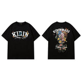 Men T Shirt Flame Print Short Sleeve T-shirt Men and Women Oversize