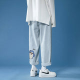 Men Jeans Summer Baggy Straight Trousers