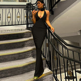 Women Dresses Spring Sexy V-neck Backless Dress