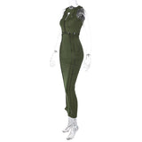 Women Dresses Summer Hollow Slim round Neck Sleeveless Dress