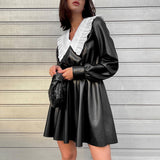 Women Dress Autumn Black Long Sleeve Dress