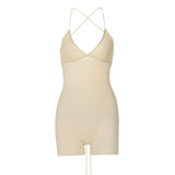 Women Jumpsuit Summer Sexy Backless Slim Fit Sleeveless Jumpsuit