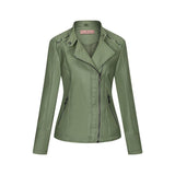 Red Leather Jacket Autumn and Winter Wear PU Leather Jacket Leather Coat