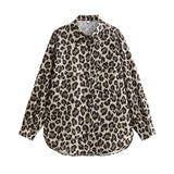 Women Pants Summer Animal Print Shirt Animal Print Trousers Suit