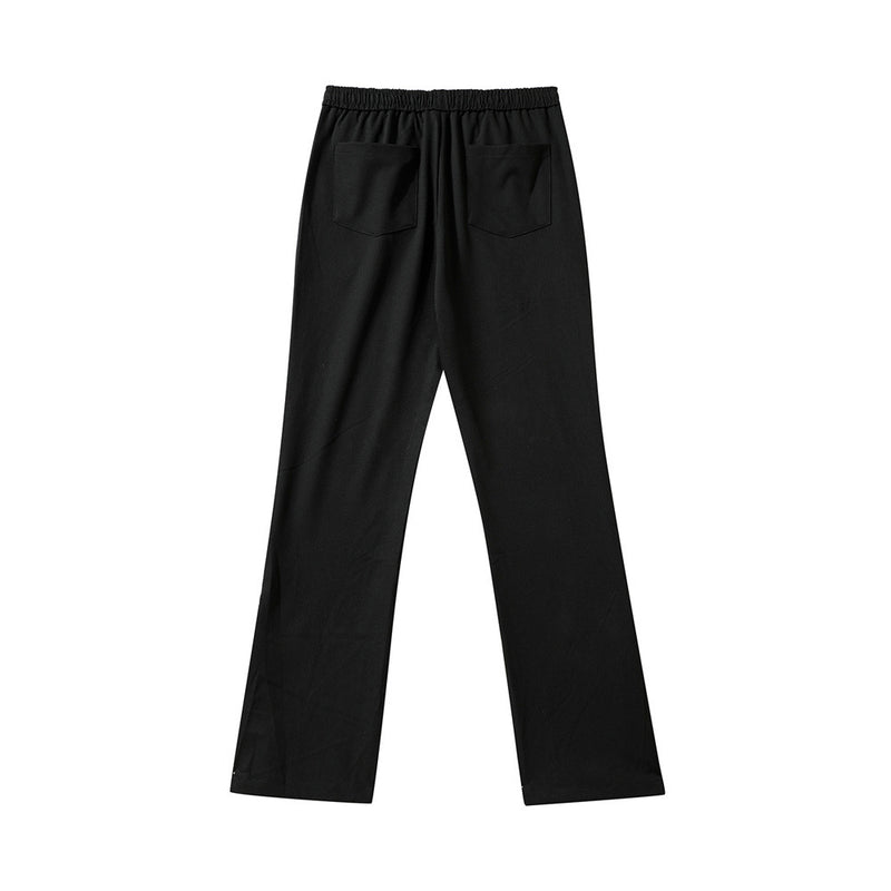 Men Sweatpants Side Zipper Wide Leg Bell-Bottom Pants Men's Loose Casual