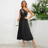 Women Date Dress Summer Slim-Fit Pleated Skirt