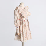 Women Dresses Floral Pleated Dress Skirt (Qymy0409)
