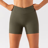 Women Yoga Sports Shorts Fitness Threaded Tight Shorts