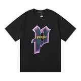 Purple Brand T Shirts Hip Hop Men's and Women's Loose Casual Short-Sleeved T-shirt