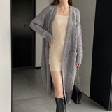 Women Cardigan Sweater Autumn Sweater Cardigan Long Sleeve Baggy Coat W2369