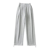 Women Sweatpants Autumn and Winter Leisure Loose-Fit Tappered Trousers Straight Sweatpants