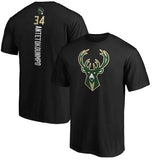 NBA T-Shirts NBA Basketball Suit Short Sleeve Bucks T-Shirt Men