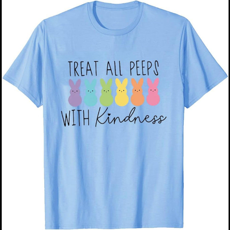 Treat All Peeps with Kindness T-Shirt, Funny Rabbit Bunny