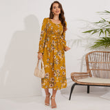 Women Date Dress Autumn and Winter round Neck Dress