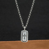 Chrome Hearts Necklace Rotatable Square Pendant Vintage Sword Cross Necklace
