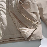Unisex Winter Cotton Coat Three-Dimensional Pocket Hooded down Jacket