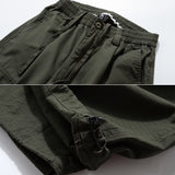 Men Sweatpants Workwear Casual Pants Men's Pleats Drawstring Ankle-Tied Loose-Fitting Wide-Leg Trousers