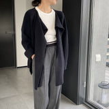 Women Cardigan Sweater Sweater Cardigan Coat Long Sleeve Loose Sweater 8t7351