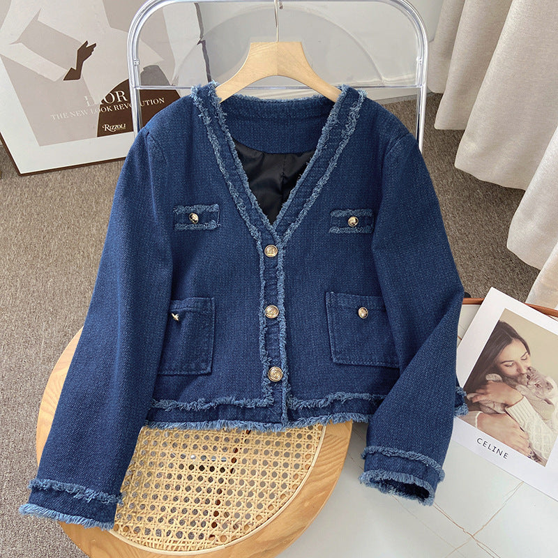 Women Jacket Classic Style Denim Coat Autumn Vintage Jacket