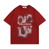 Men T Shirt Graffiti Printing Couple Short Sleeve T-shirt