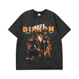 Men's T Shirt Printed Short-Sleeved T-shirt Men's and Women's Hip Hop Couple Half-Sleeved Top Summer