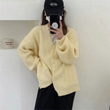 Women Knitwear Fall/Winter V-neck Sweater Coat Loose Knitted Cardigan